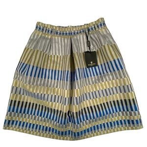 New Massimo Dutti High Waist Balloon Bubble Skirt Stripe Size 6 With Pockets!!!